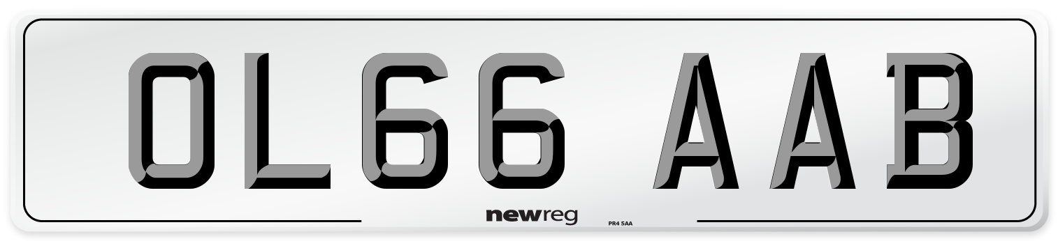 OL66 AAB Number Plate from New Reg